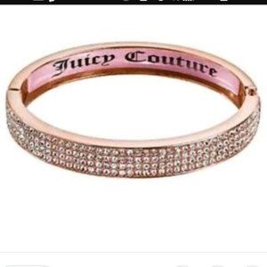 Juicy Couture Bangle Bracelet Rose Gold & Crystals
